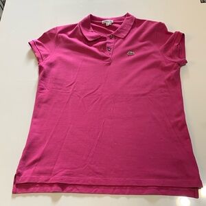 Lacoste womens short sleeve polo, size 44